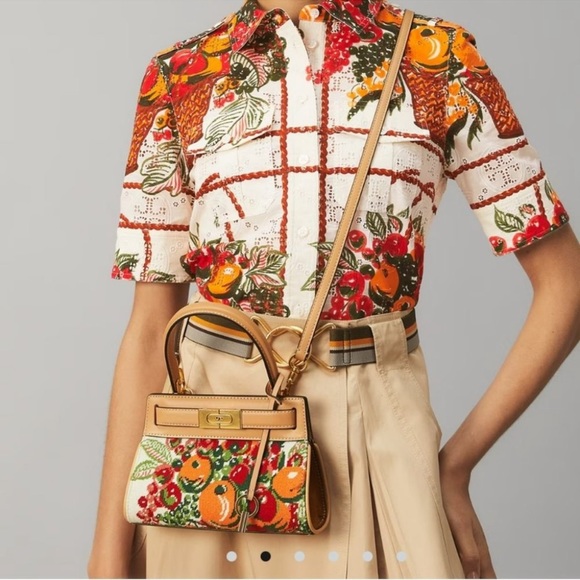 🔥NeW! Tory Burch Lee Radziwill Needlepoint Petite Bag - Picture 5 of 15